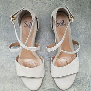Suede wedge sandals